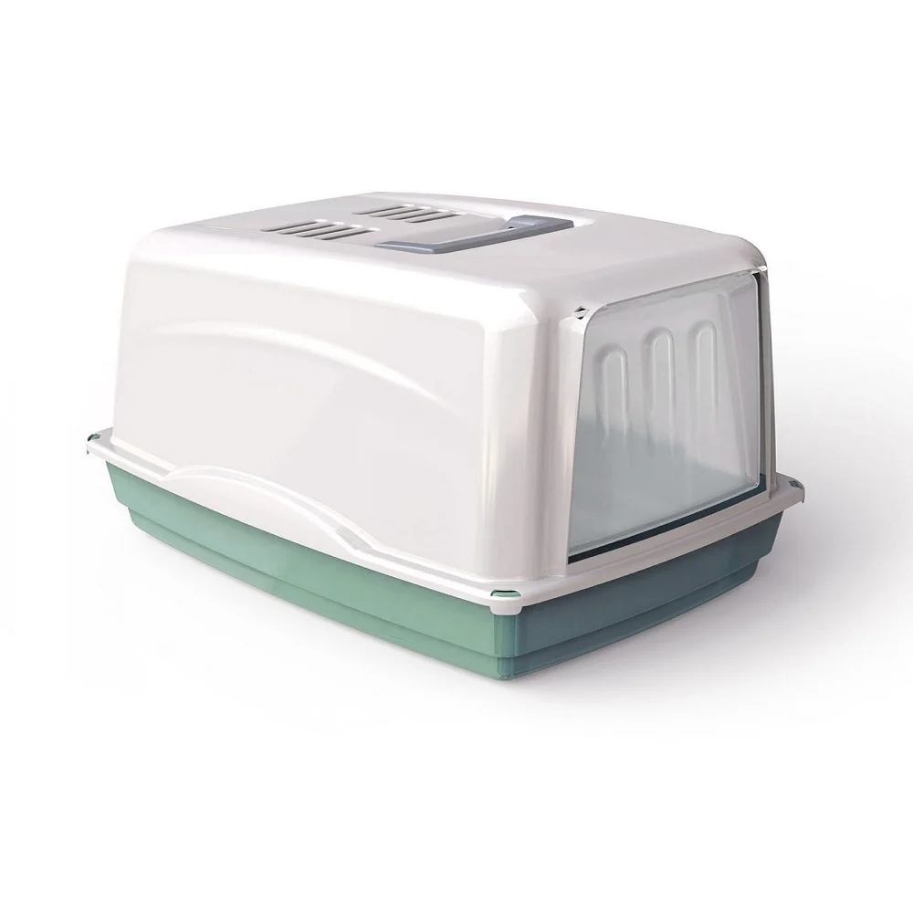 Дом туалет для кошек Cindy с большой дверью 54х39х39 см 20 5386/зеленый |Лотки и товары