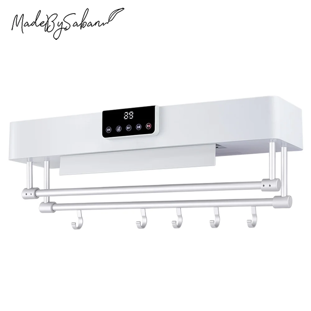 

Smart Drying Electric Towel Rack Touch Smart Timing Heated Towel Rack Disinfect Towel Shelf Wall Mounted Bathroom