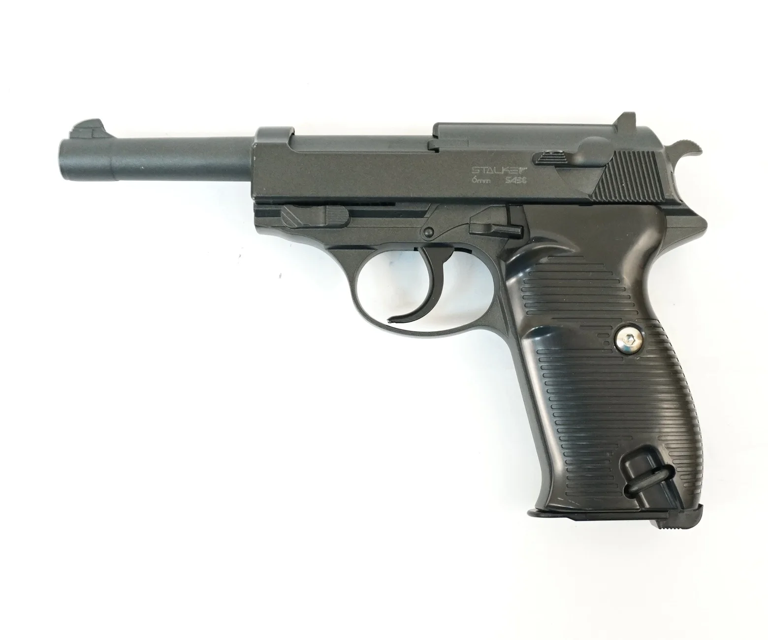 Пистолет пневматический спринговый Stalker SA38 Spring (аналог Walther P38) мет.корпус магазин