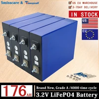 4pcs 3 2v 176ah lifepo4 battery lithium iron phosphate cell rechargable batteries for power energy pv rv ups solar eu us stock