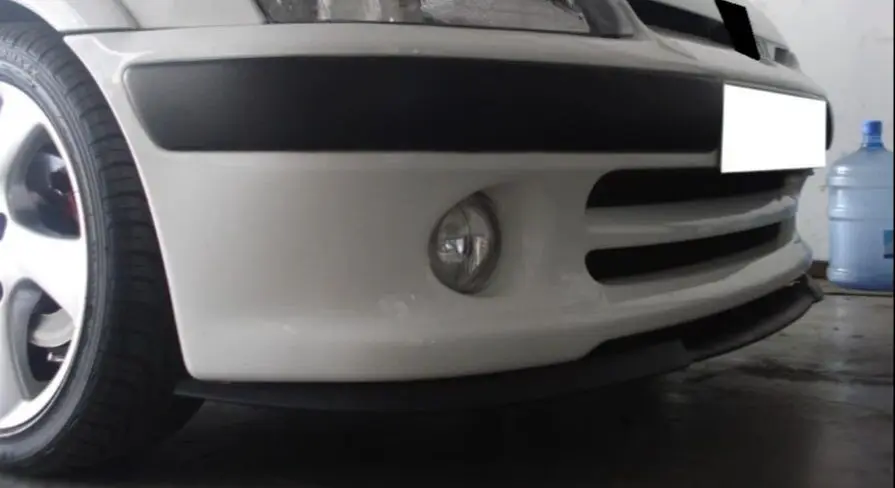 Универсальная губа для переднего бампера Peugeot 106 GTI CUPRA R 3 шт. диффузор черный