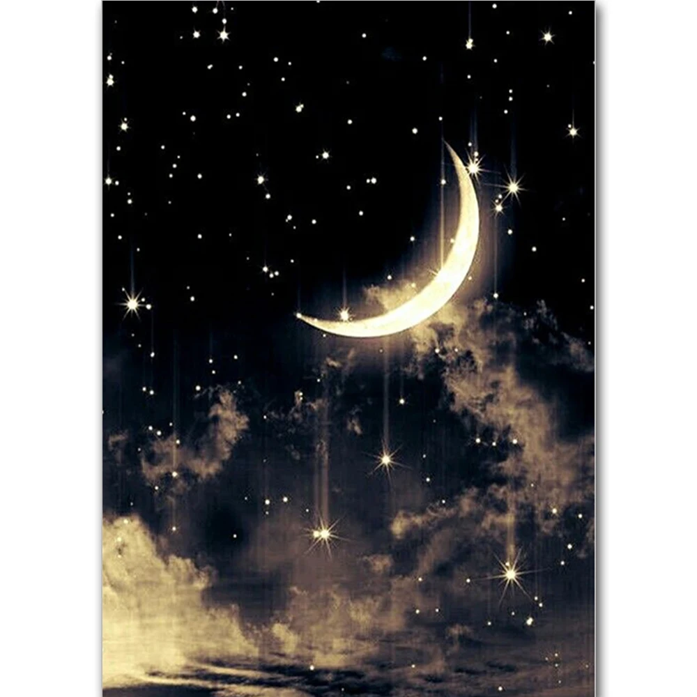 

5D DIY алмазная живопись космическая Алмазная вышивка круглая луна/солнце Алмазная мозаика домашний декор Стразы картина