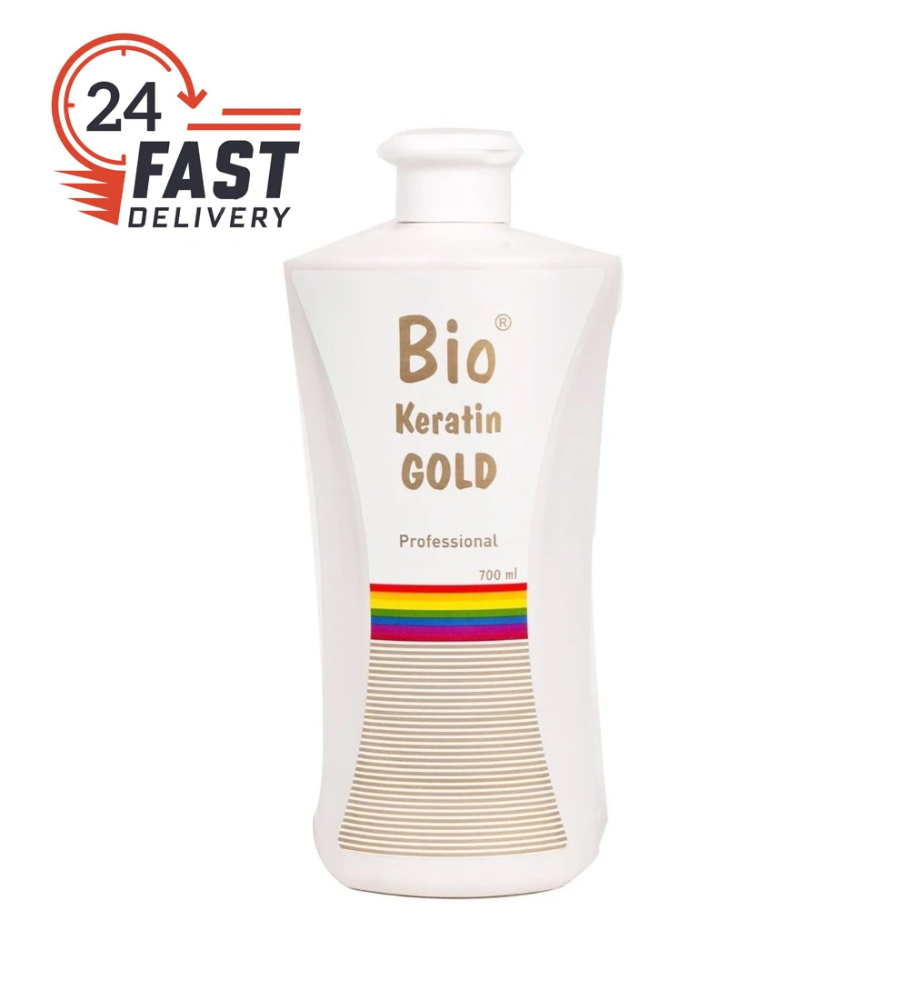 Bio Gold Keratin Brazilian Hair Straightening 700 ML Fast Delivery