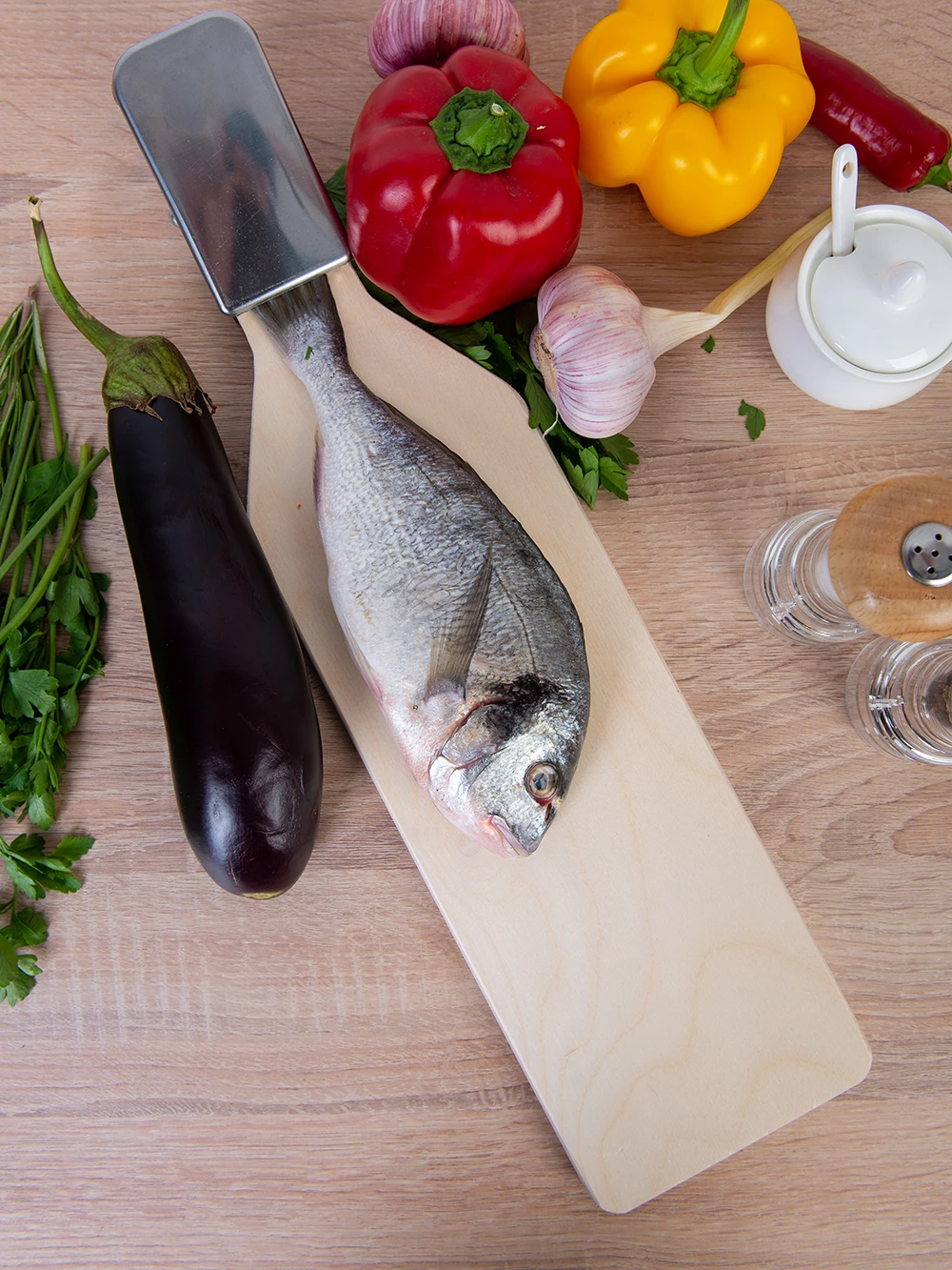 Доска для чистки рыбы с зажимом кухи аксессуар доска из обработанной фанеры