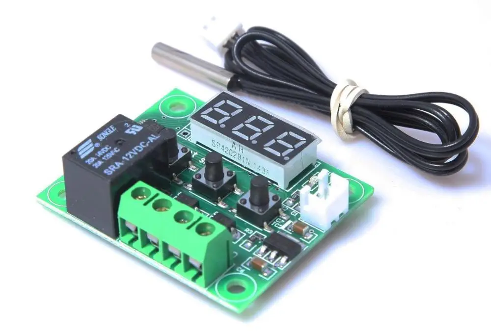 W1209 терморегулятор термореле управления температурой с датчиком (1 канал 50+110ºС)