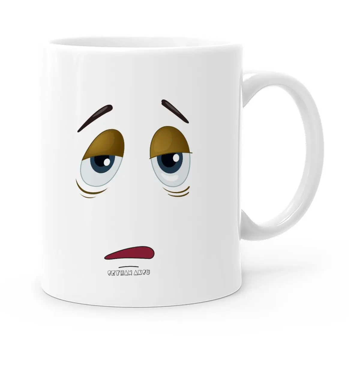 

Персонализированные смешные лица белая кружка чашка-5