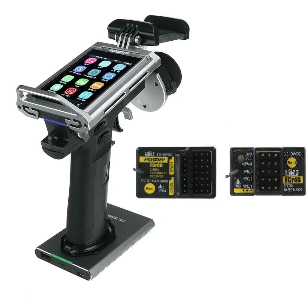 

FlySky Noble Pro 2.4GHz 18CH AFHDS 3 US Version Radio Transmitter 3.5 Inch Colors Touch Screen Metal Bracket Handle with FGr4B/F