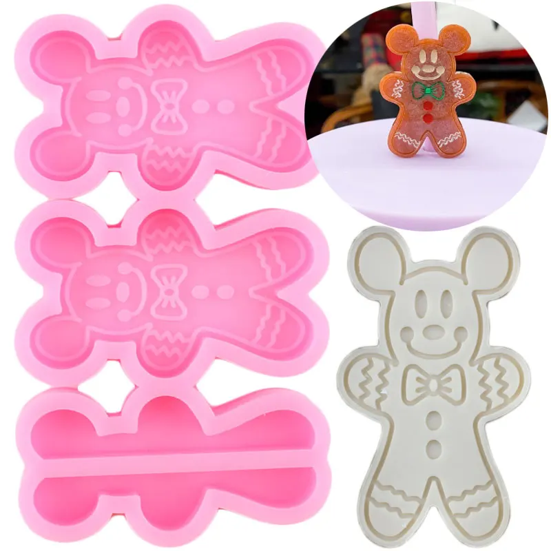 Пряничным человечком Медведь соломы фигурки жениха и невесты Силиконовая форма