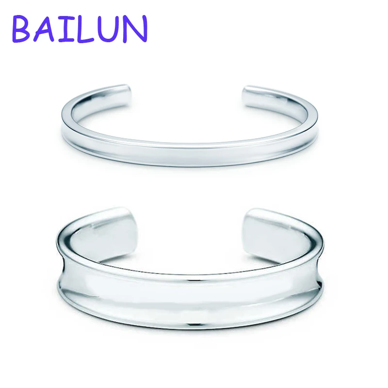 

Open Bracelet Sterling Silver High Jewelry Trend Silver Bracelet Simple Ladies New Luxury Boutique Jewelry Fashion Holiday Gift