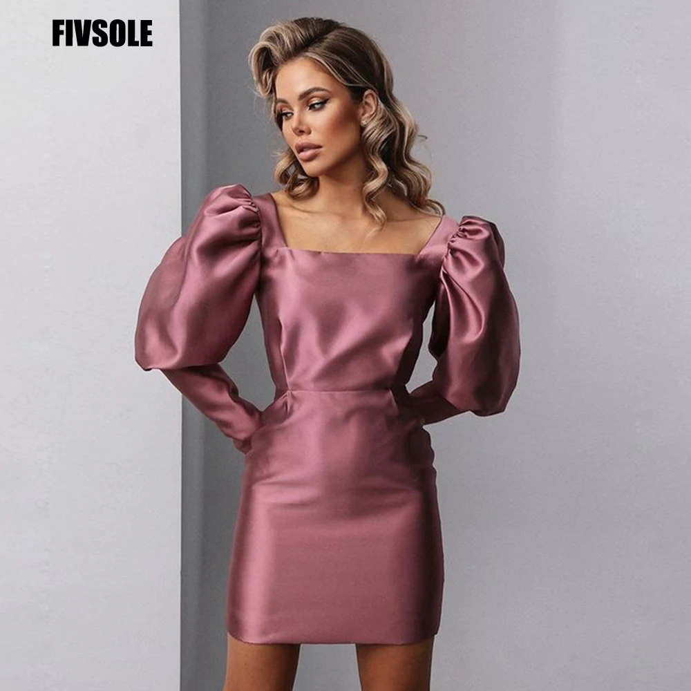 Vestidos De graduación elegantes y sencillos con mangas abullonadas, vestidos De Homecoming por encima De la rodilla, Vestido De fiesta De cóctel, Vestido De fiesta 2022 (0)