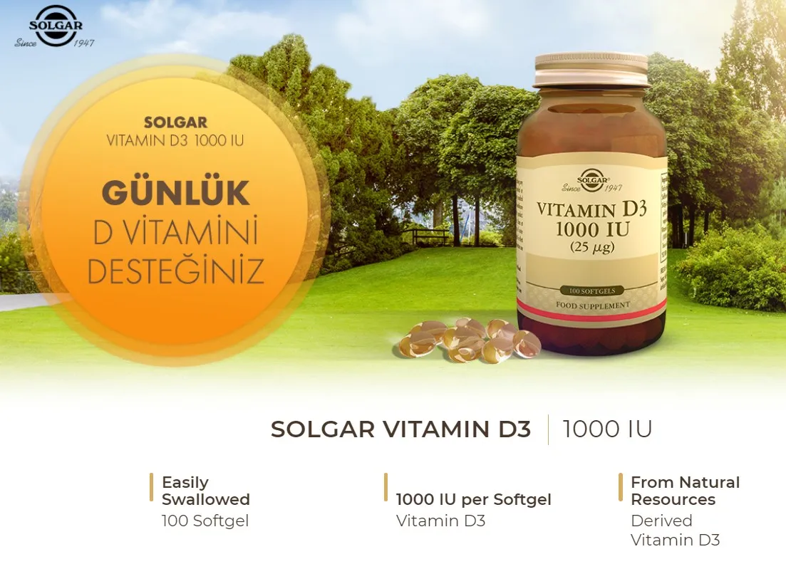 Solgar витамин D3 холекальциферол 1000 IU 25 Mcg Softgel 100 капсул Витамин D Fedex дефицитная