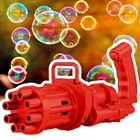 Детский автоматический пистолет для мыльных пузырей Gatling Bubble Gun электрическая игрушка подарок для детей и взрослых