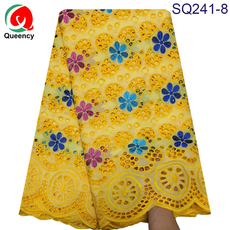 SQ241 DHL хлопок кружево Швейцария прекрасный дизайн Нигерия Чистый белая кружевная