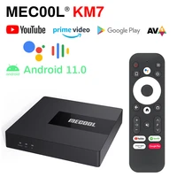 mecool km7 android 11 tv box 4gb 64gb wifi bt youtube 4k amlogic s905y4 androidtv google certified 2gb16gb netflix set top box