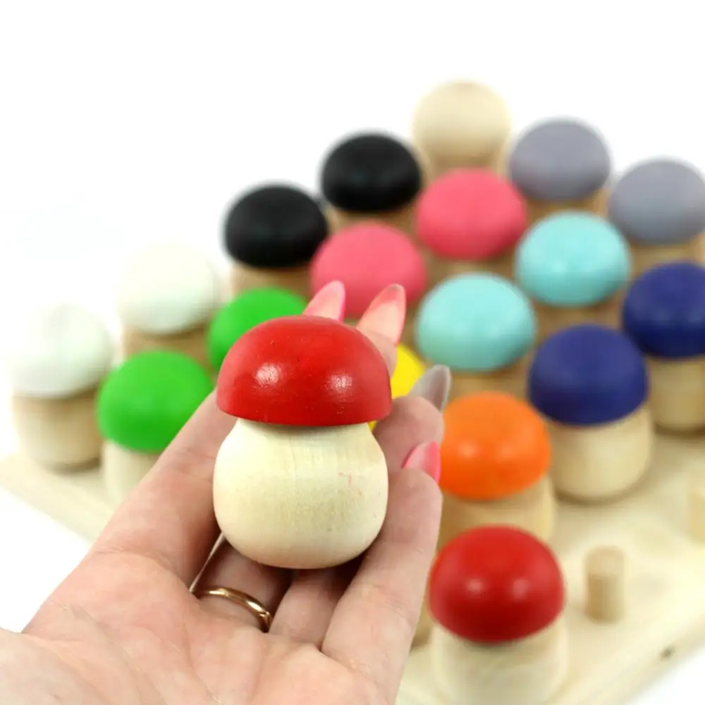 Ulanik Board Game Mushroom Glade Learn to Count Colored Mushrooms by Montessori Method Wooden Toys | Игрушки и хобби