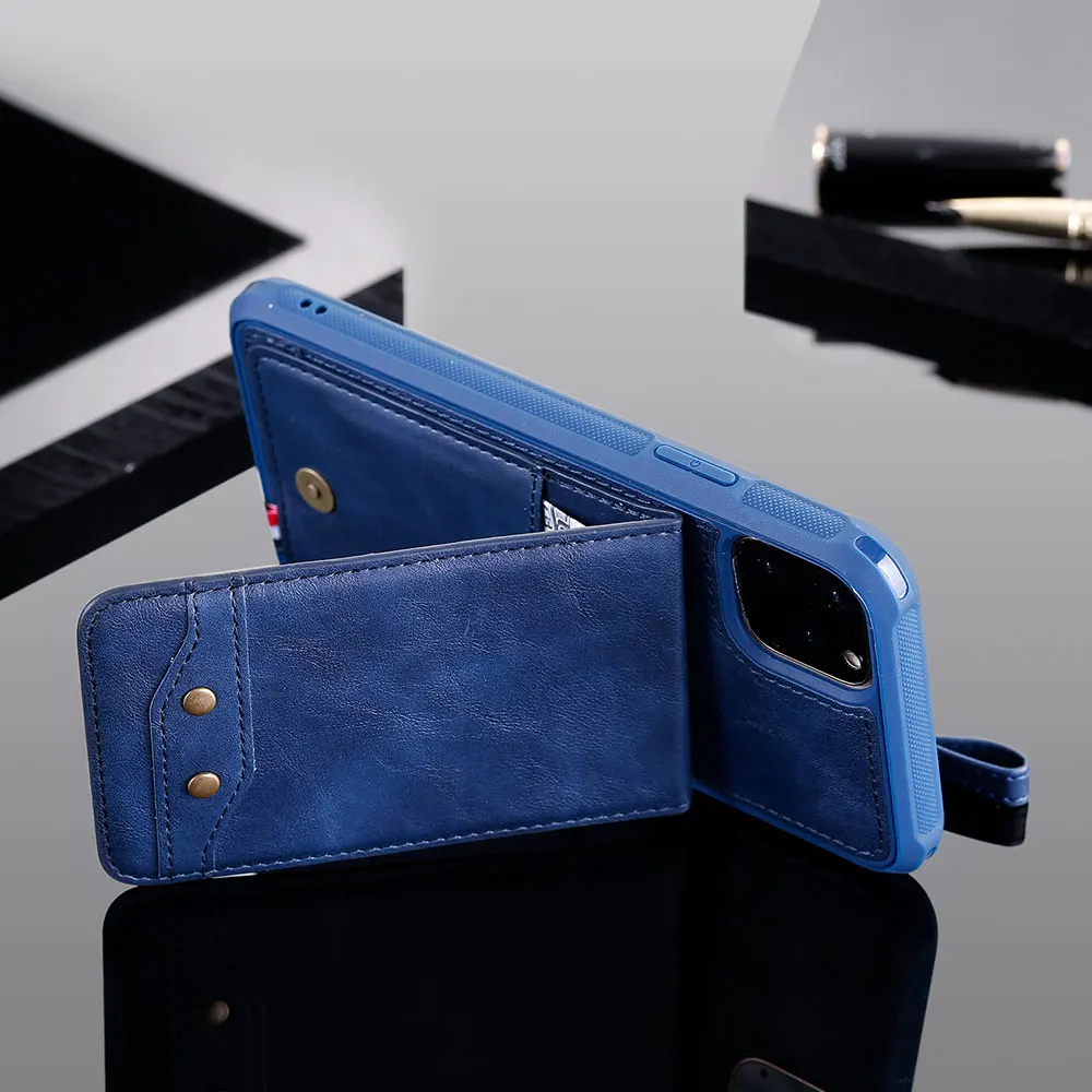 Противоударный чехол-бумажник KISSCASE для iPhone XR оригинальные деловые чехлы 11 11PRO 7 MAX