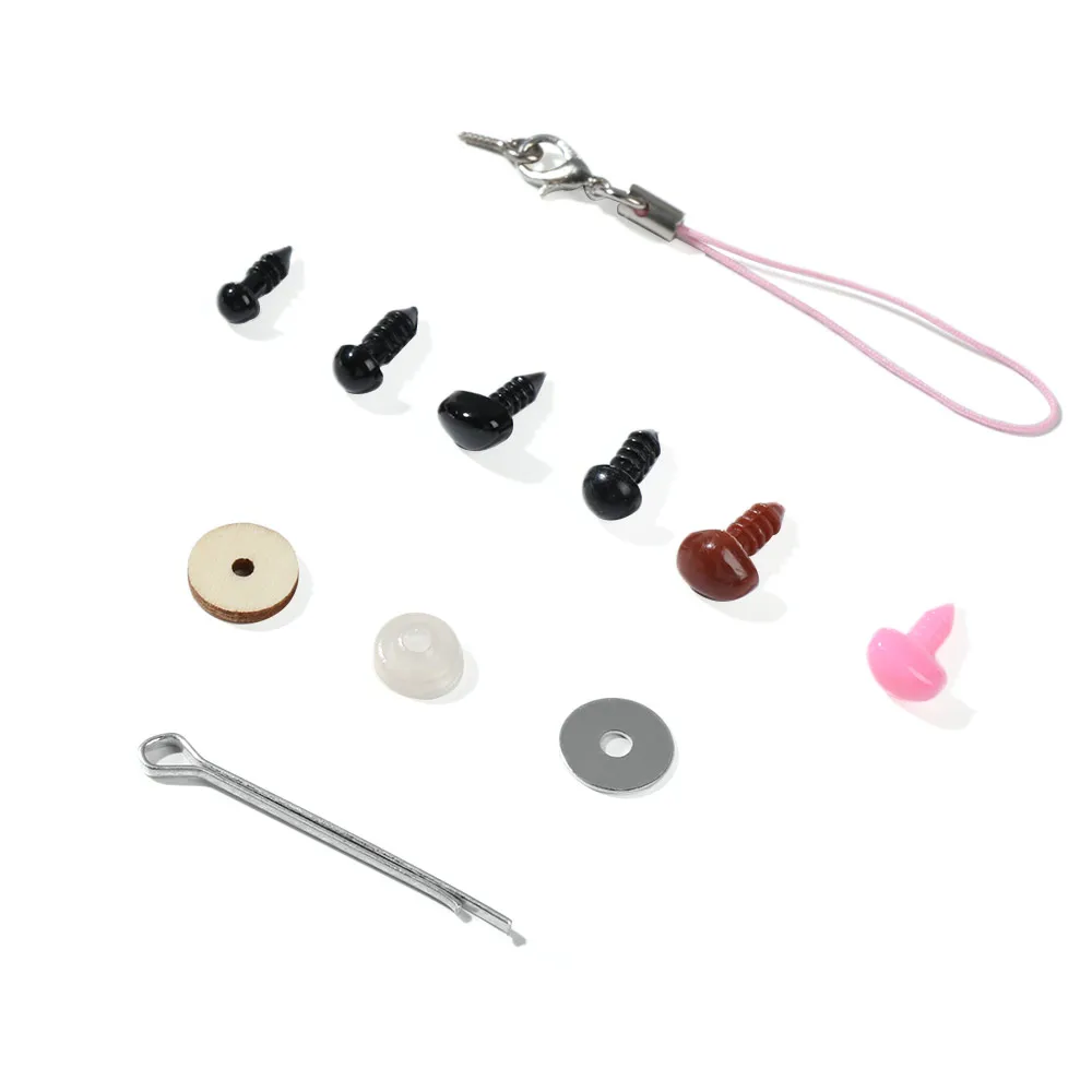 

1Set Doll Safety Eyes Triangle Nose Wood Joints Connectors Mix Dolls Accessories For Handmade Teddy Bear Craft Children Kids Toy