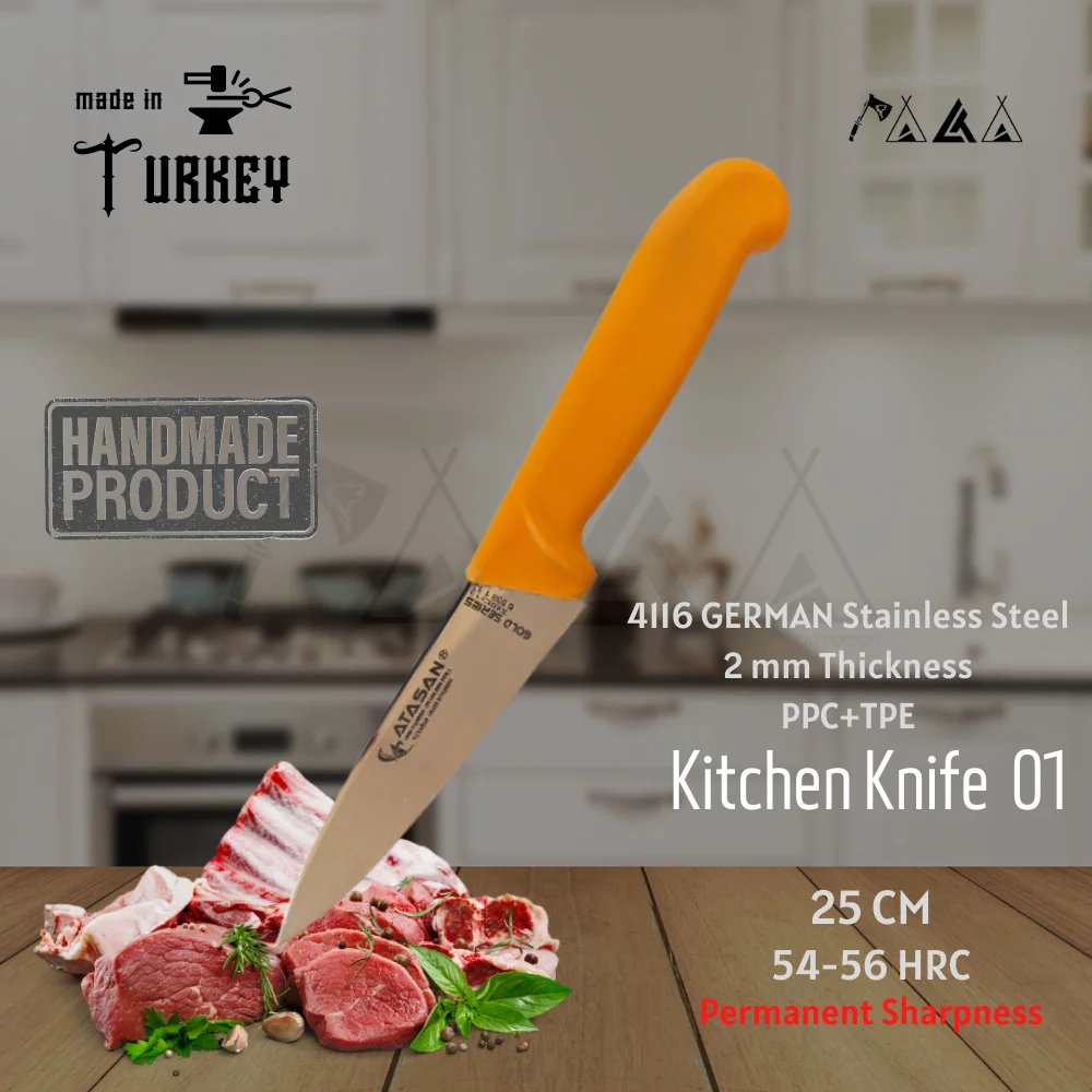 ATASAN Gold Series Mini Chef Kitchen Knife 01 Steak Meat Handmade High Quality Professional Stainless Steel Chefs Knives 2021