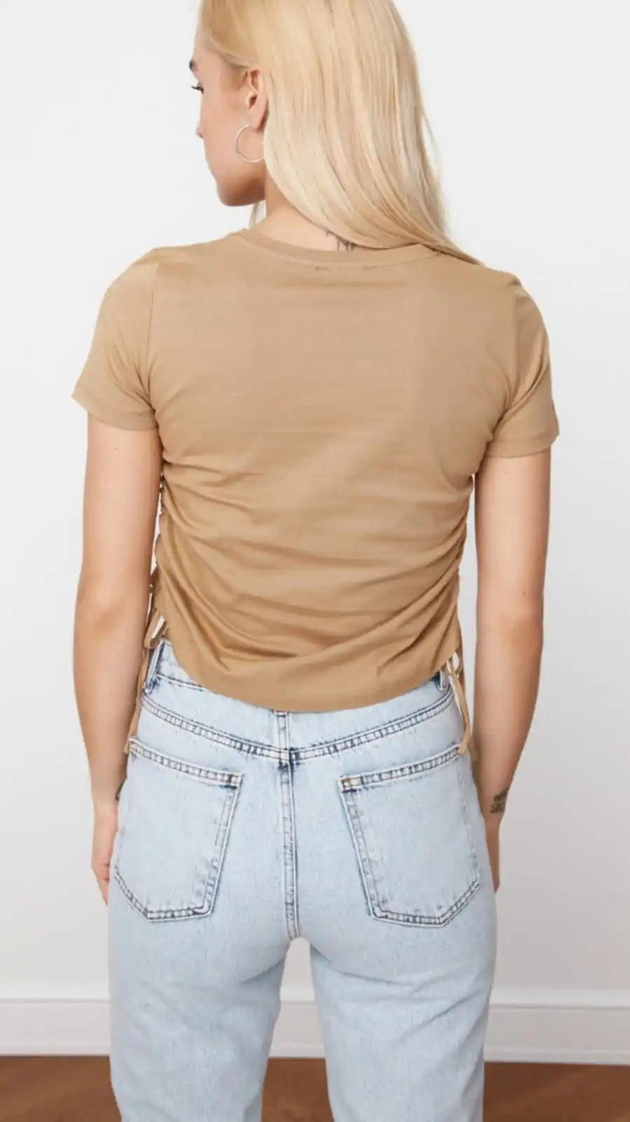 

Camel Bzgl Basic rme T-Shirt Kadn Giyim Gen Kz Giyim 2021 lkbahar Yaz Koleksiyonu