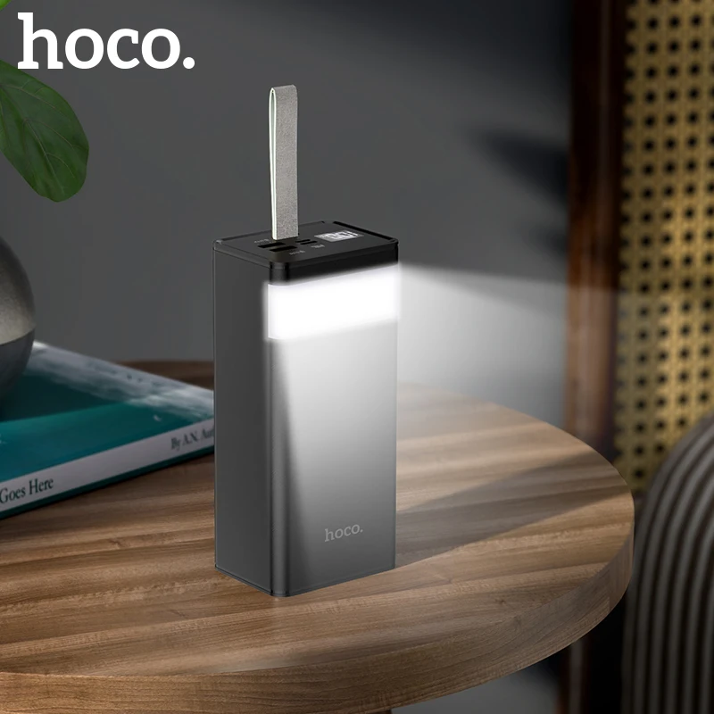 

HOCO 50000mAh Power Bank 20W PD QC 3.0 Two-way Fast Charging desk lamp Powerbank Type-C External Battery Charger For iPhone13 12