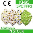 Печать ffp2 5 шт. маска, способный преодолевать Броды для взрослых Kn95 Mascarillas ffp2 Reutilizable Mascarilla Kn95 маска для лица fpp2 Homologada маска Тканевая