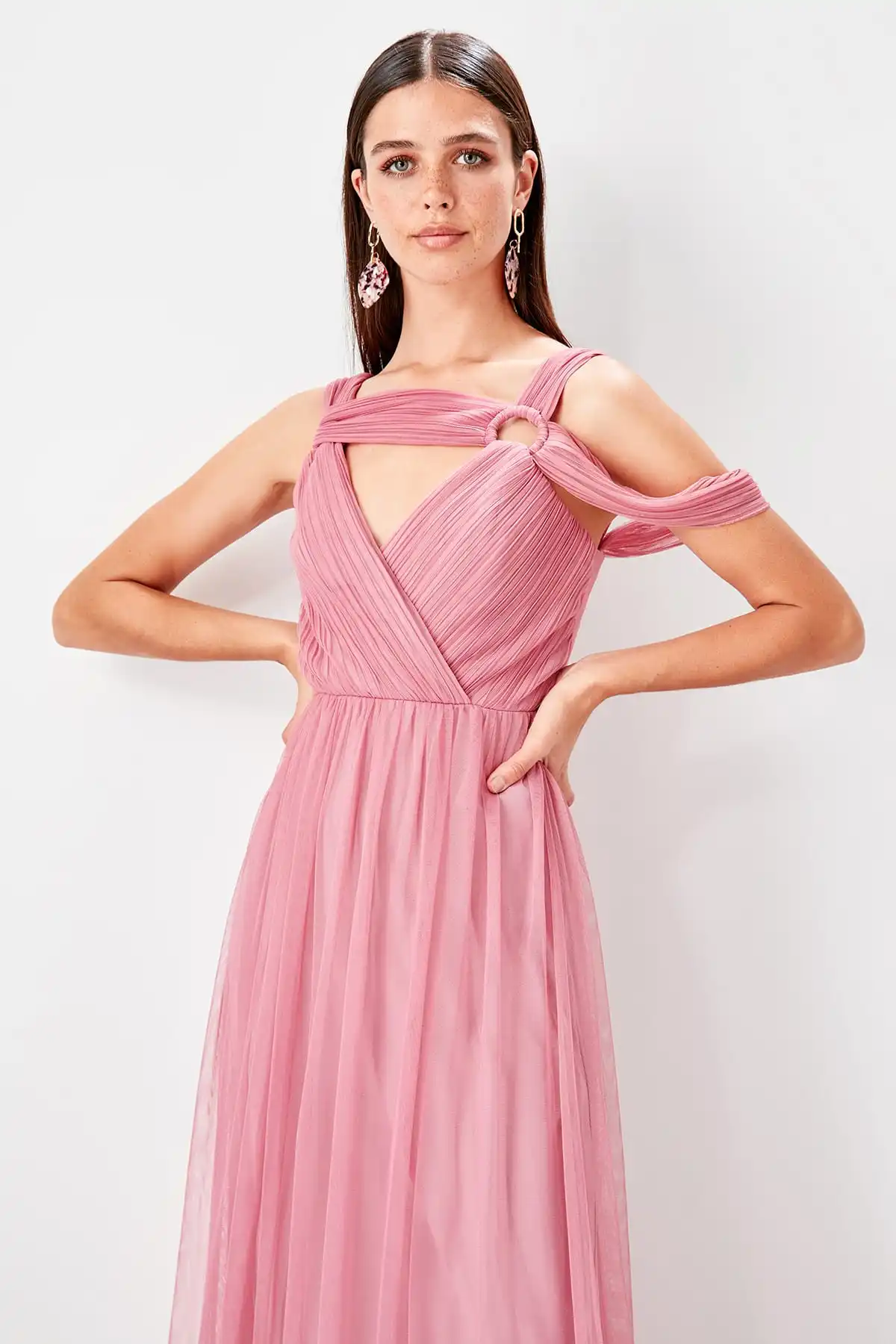 Модное Вечернее платье с воротником TPRSS19VF0035|Вечерние платья| |