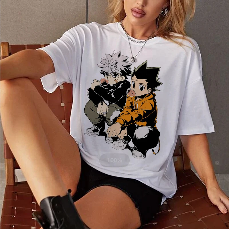 Hunter X Аниме одежда для женщин Графические футболки Готический кавайный Харадзюку