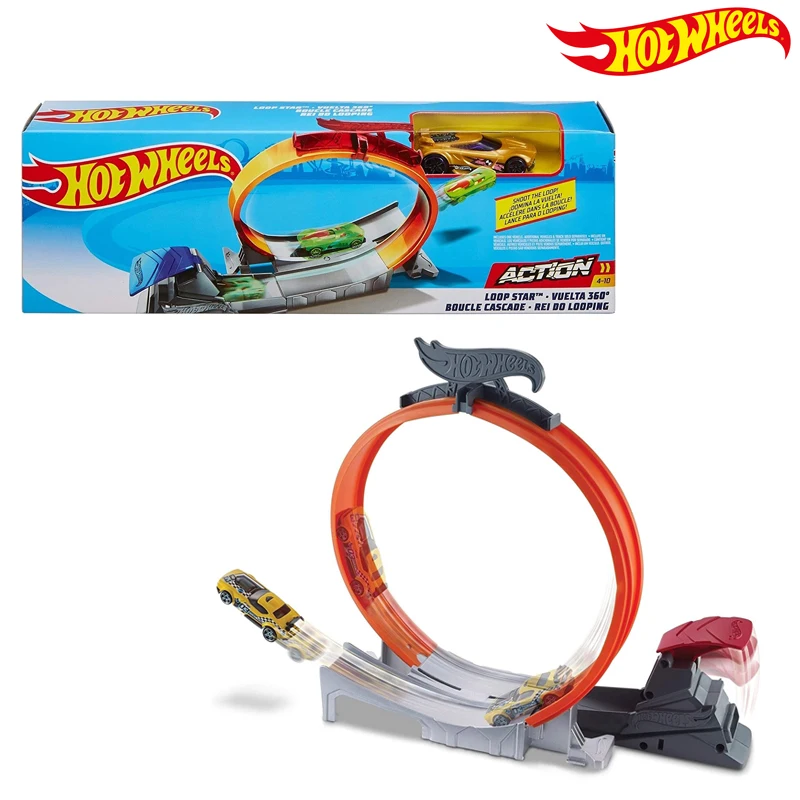 

Новый оригинальный набор Hot Wheels для аэробических скачек, гоночный набор FTH79 (Loop Star), игрушки для детей, подарок для детей, быстрый и фураж, мета...