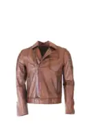 Men's Bomber Brown Leather Jacket It will wrap your body stylish, sporty and warm! Material: main material: 100%original leather