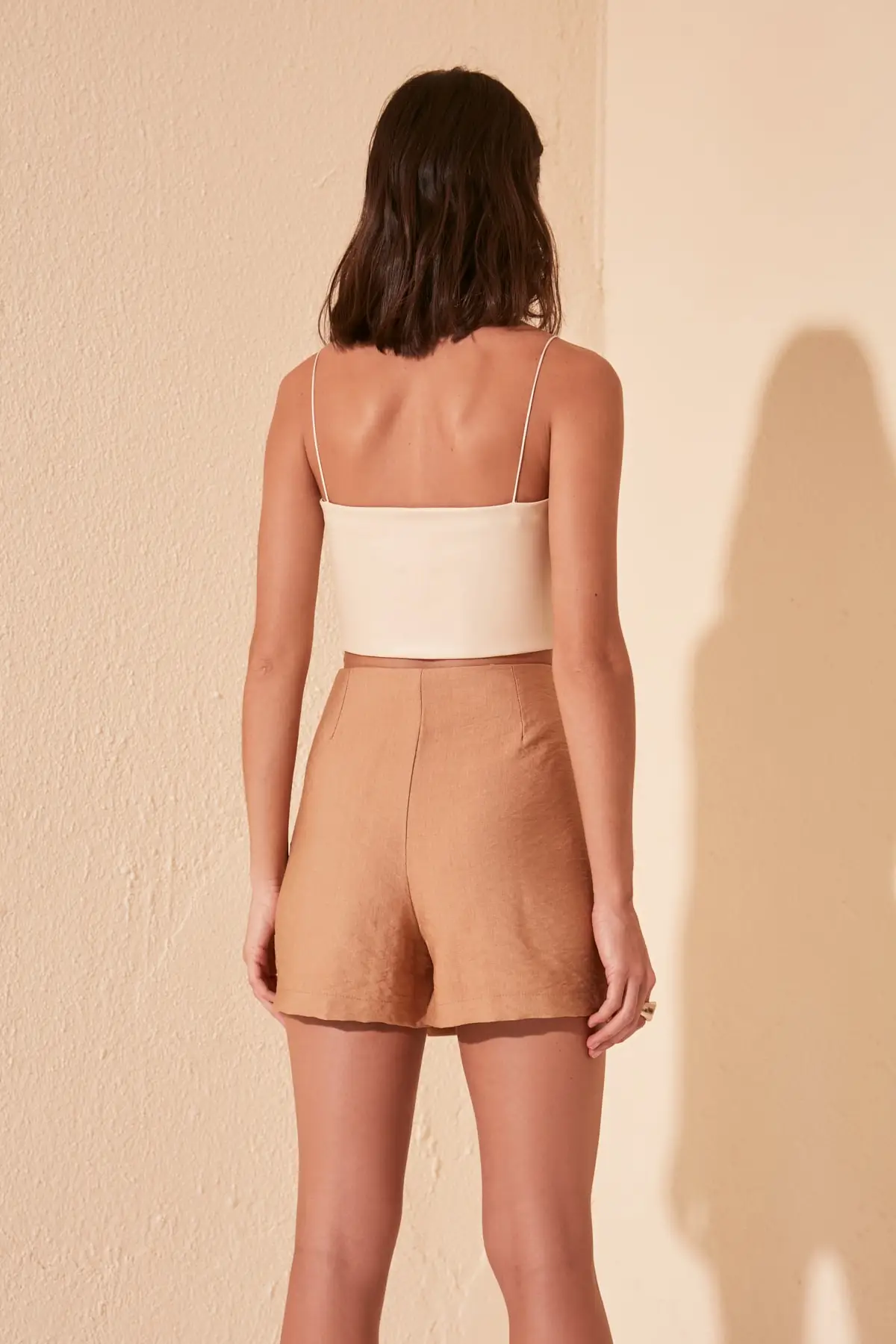 

Women's Camel Button Detail Shorts & Bermuda