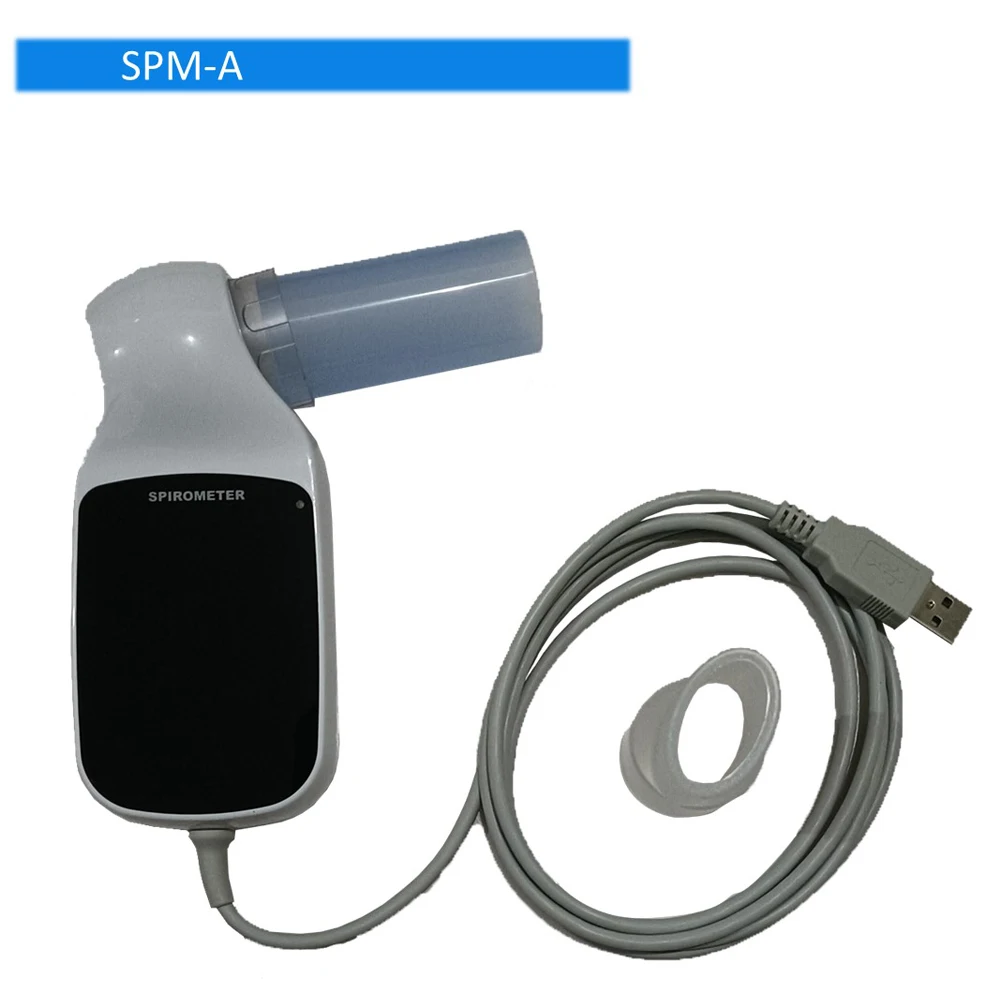 SPM-A Digital Handed Spirometer FVC VC MVV Pulmonary Function Lung Breathing Mouthpiece Condition Check PC Software | Красота и