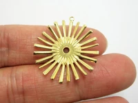 20pcs brass earrings charms sun shaped 28x25 5x2 5mm raw brass flower pendant findings r821