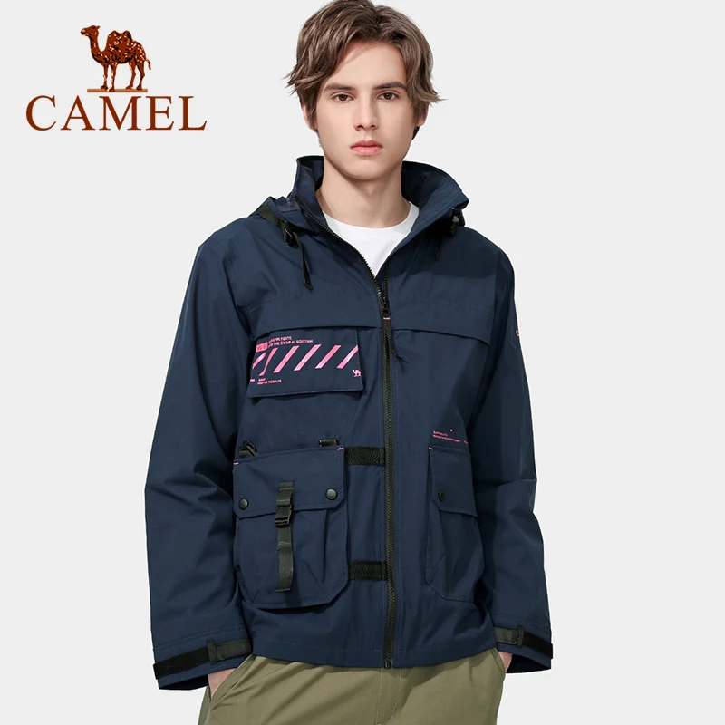 CAMEL Single-layer thin Jacket Men Spring Autumn 2021 New Outdoor Windproof and Waterproof Tide Brand Functional Tooling | Спорт и