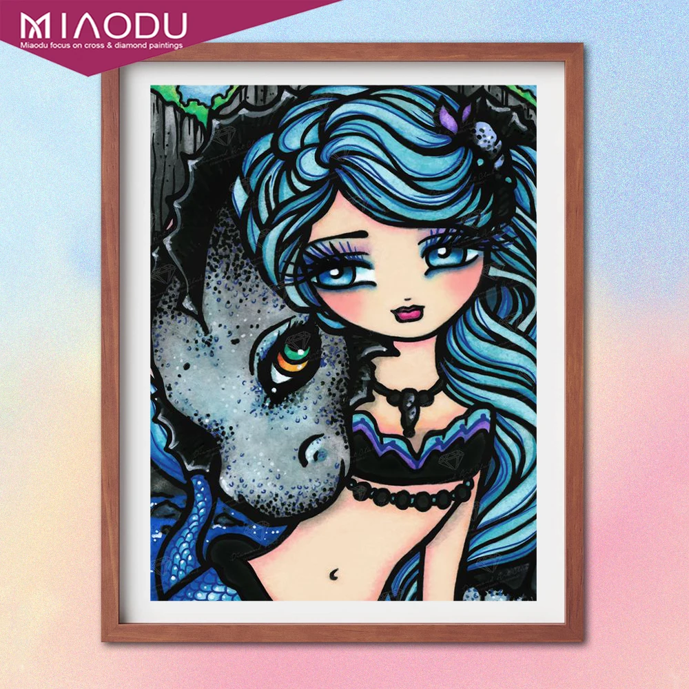 

5D Diamond Painting Big Eyes Cute Girl Sasha and Jett Cross Stitch Embroidery Handmade Art Mosaic Full Drill Home Decor