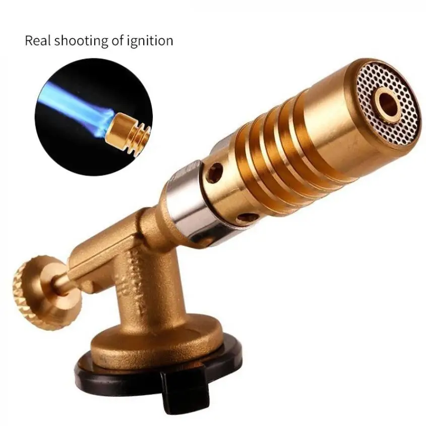 

Portable Flame Gun Gas Welding Torch High Temperature Brass Mapp Gas Turbo Torch Brazing Welding Propane For Welding Plumbing