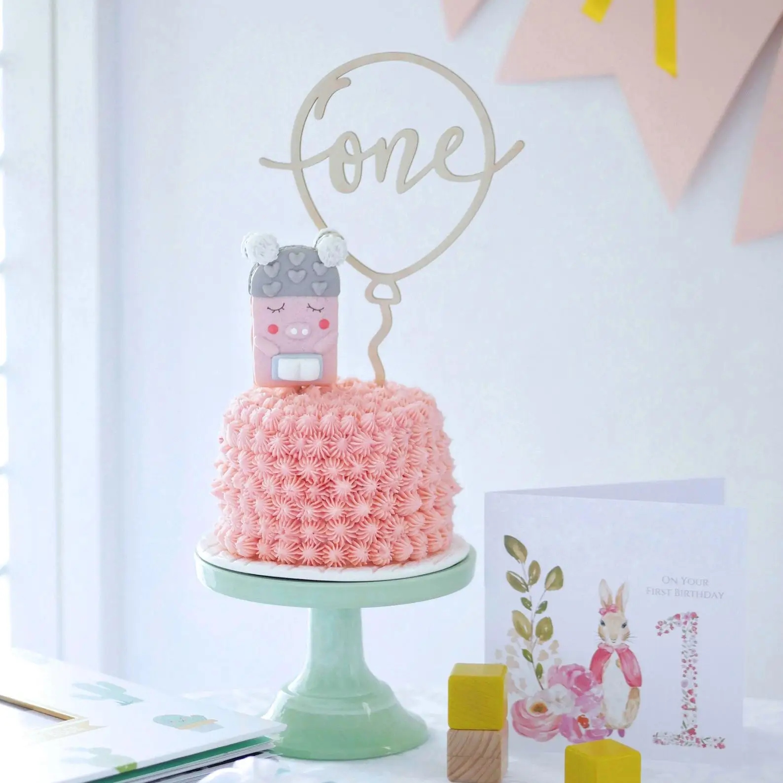 Топпер для торта с воздушными шарами топпер на первый день рождения именем