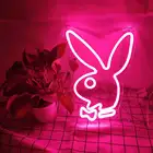 Вечерние подарок Кролик неоновая вывеска для организаций и магазинов украшения дома пользовательский светодиодный неоновый светильник на открытом воздухе в помещении дома номер Декор вечерние Магазин Бар Декор