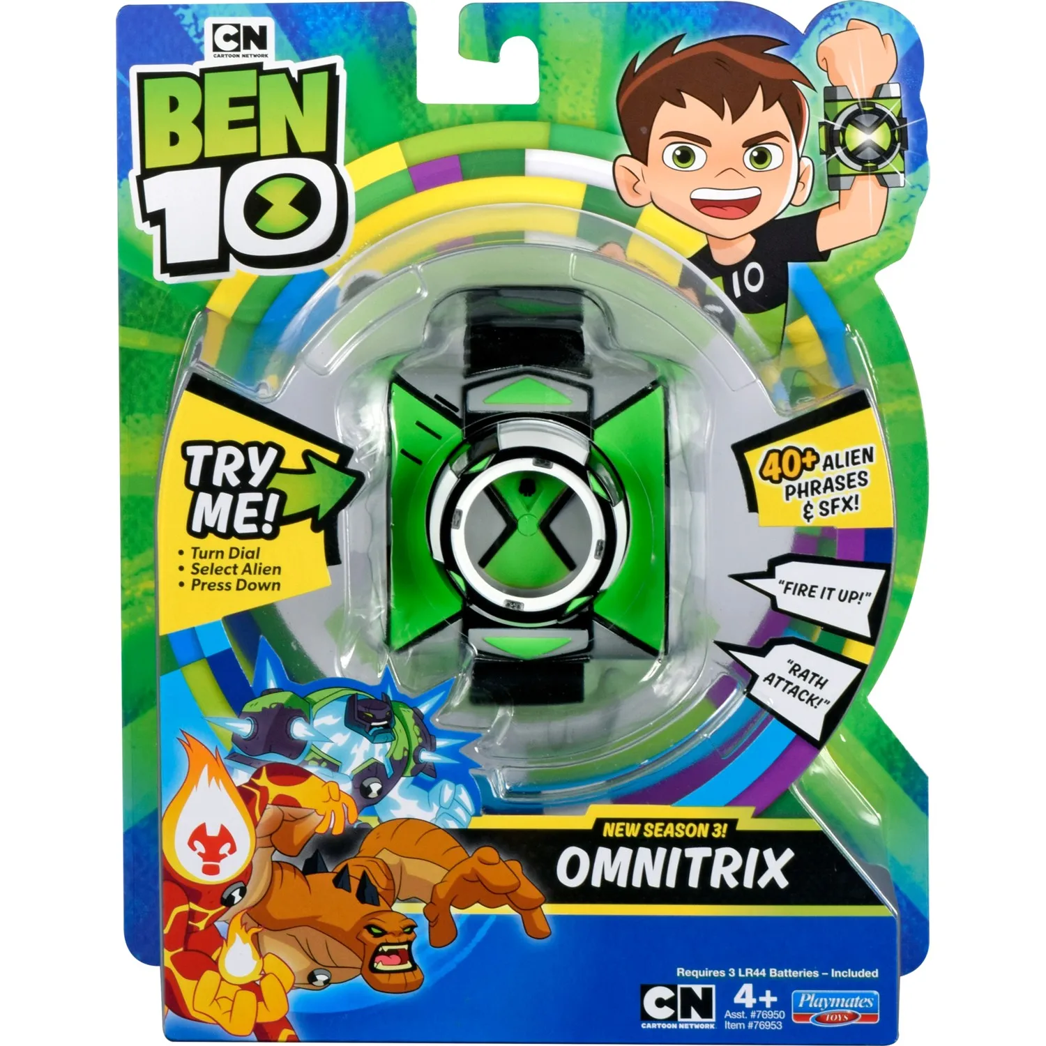 BEN 10 Omnitrix S3 76953 часы &quotBEN Ten&quot супер фантастические звук и светильник для