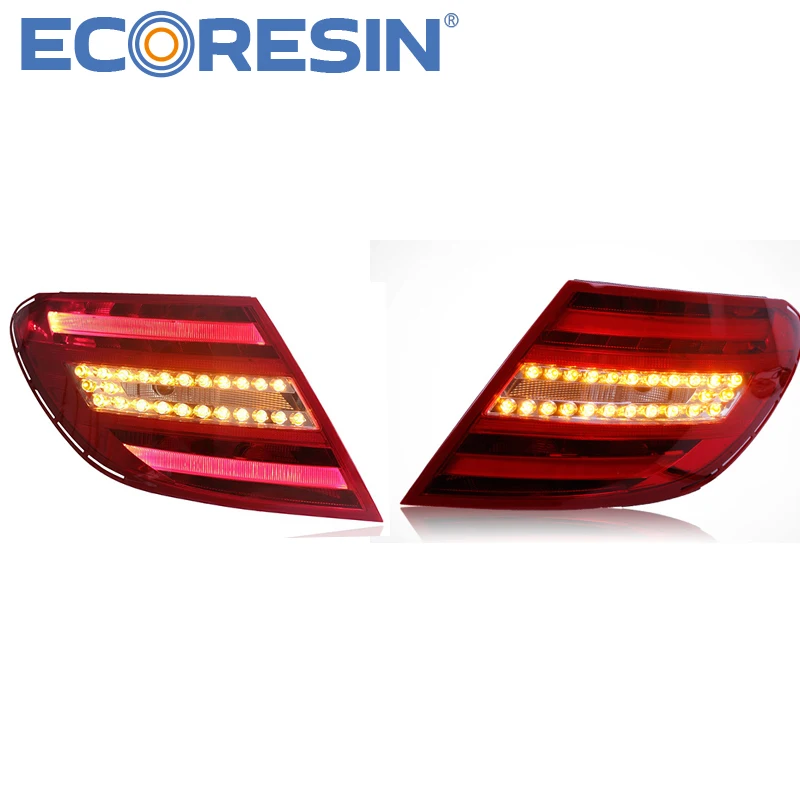 For Mercedes Benz W204 2007 -2011 Upgrade  2012-2014 C Class Taillight Rear Lamps Car Auto  Parts Modified Parts
