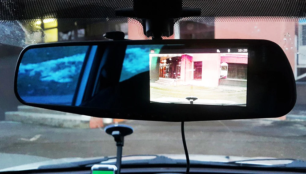 Видеорегистратор зеркало Vehicle Blackbox DVR с камерой заднего вида Full HD 1080 P цветной 4