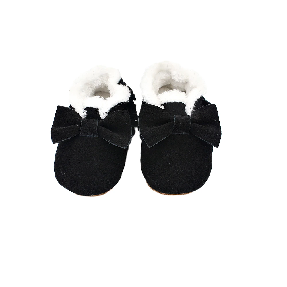 

Baby Warm Shoes Winter Genuine Nubuck Leather Toddler Boots Infant TPR sole Arc design Baby girl