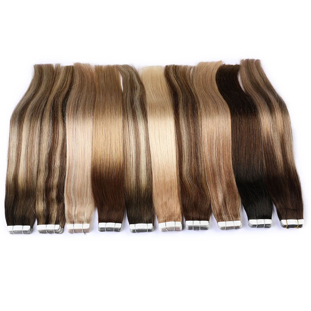 Лента для наращивания человеческих волос балаяж 100% прямые человеческие волосы