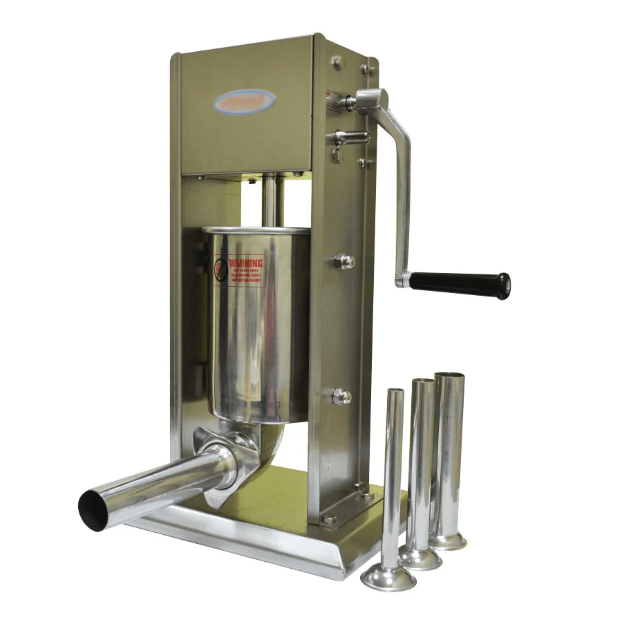 Профессиональный колбасный шприц на 5 кг вертикальный из нержавеющей