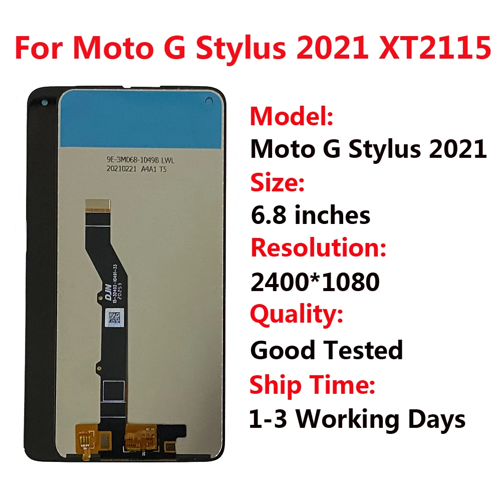 Для Motorola Moto G Stylus XT2043 ЖК-дисплей с сенсорным экраном для 2021 XT2115 5G XT2131 2022