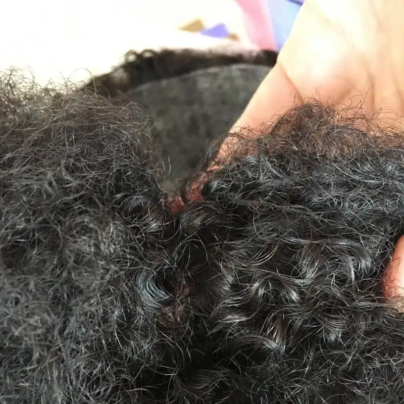 Мужской Прочный парик Toupee 0 1 мм из искусственной кожи для инъекций мужской чёрных