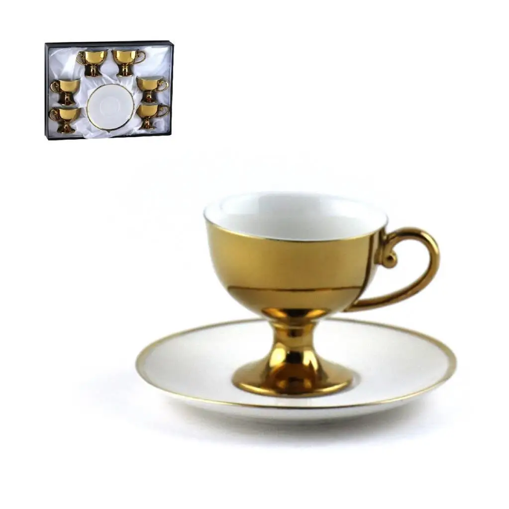 Набор роскошных золотых фарфоровых чашек 6 шт. креативные фарфоровые чашки и