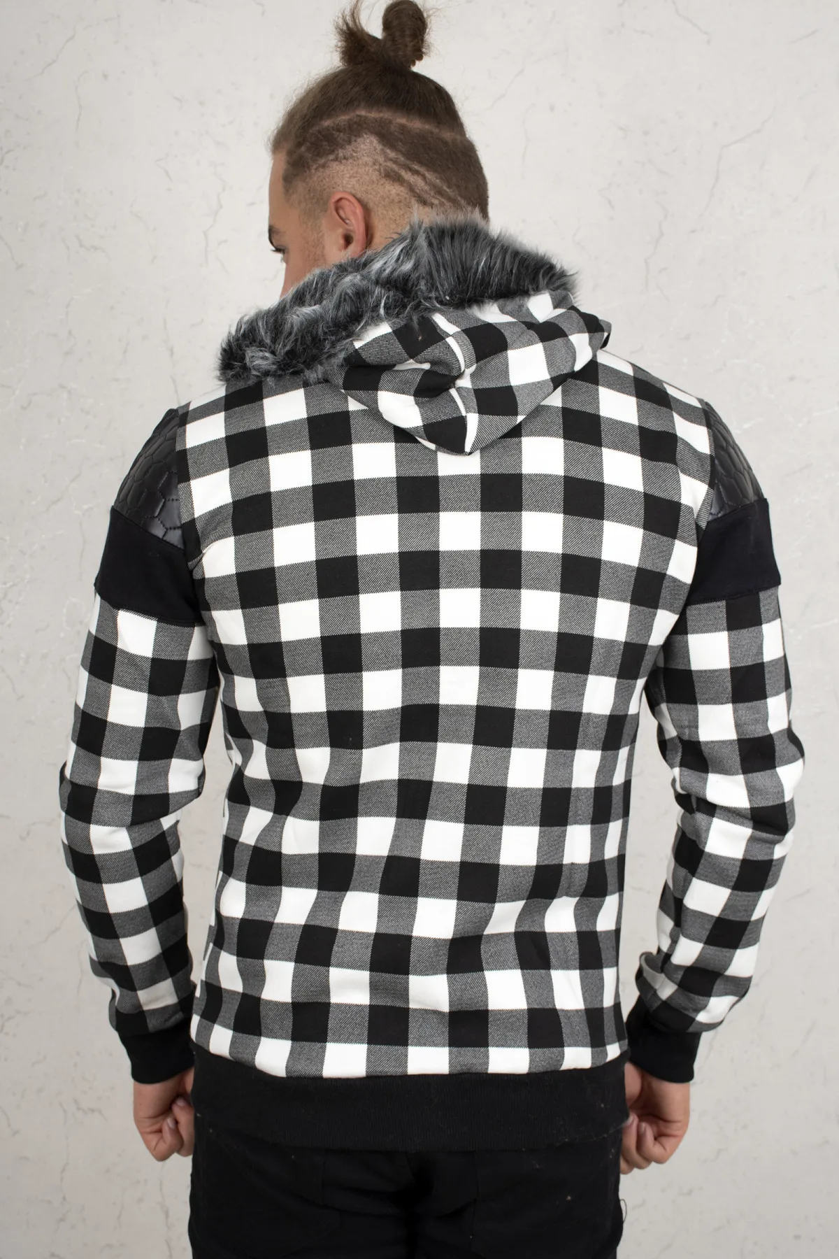 

DeepSEA 384 Square Pattern Hood Edge Furry Sports Coats 2100133