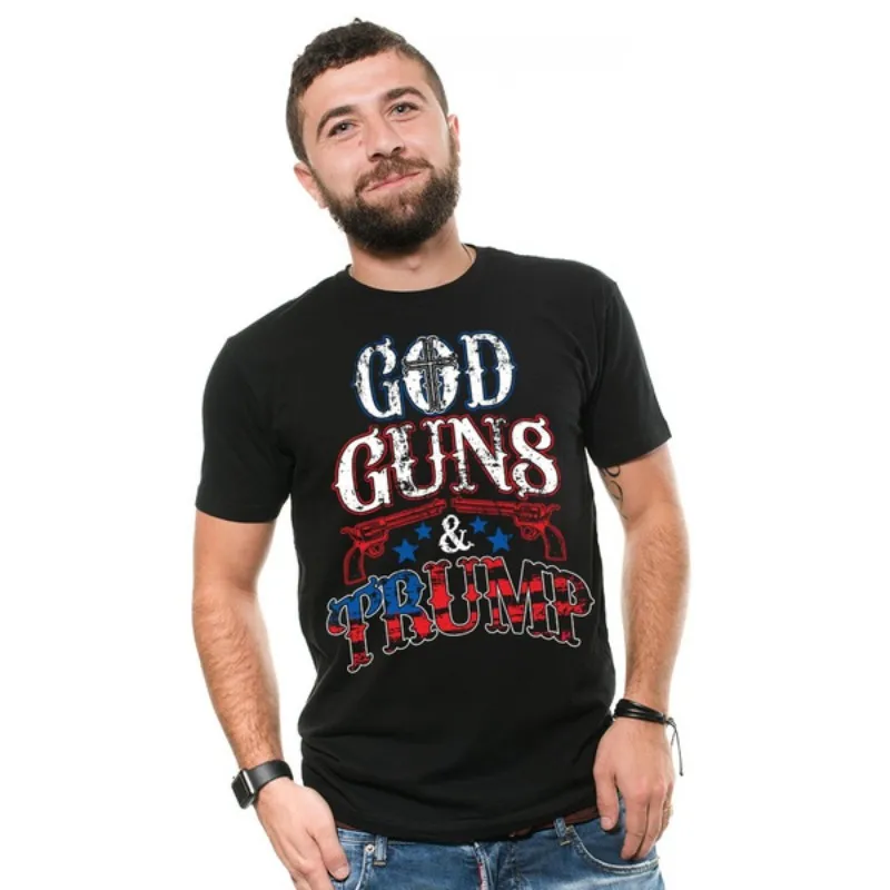 

Hot Sale God Guns & Trump Donald Trump President T-shirt 2020 Election 2nd Amendment T-shirt