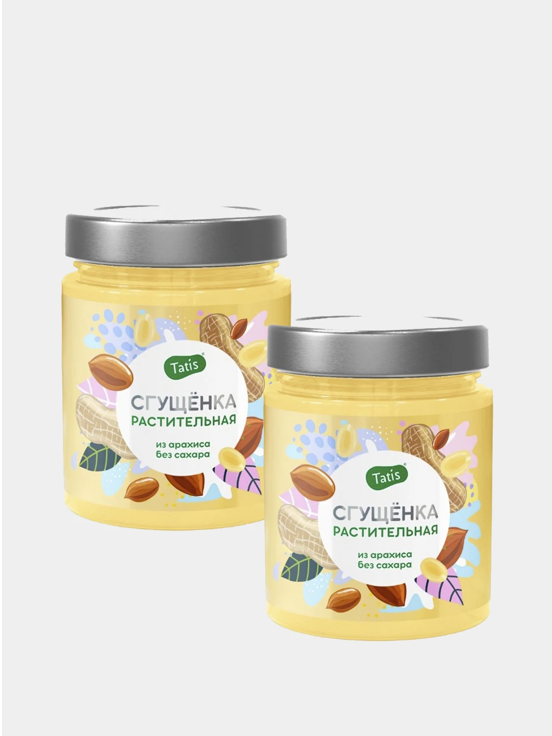 Сгущёнка растительная Арахисовая, без сахара 250 г х 2 шт.