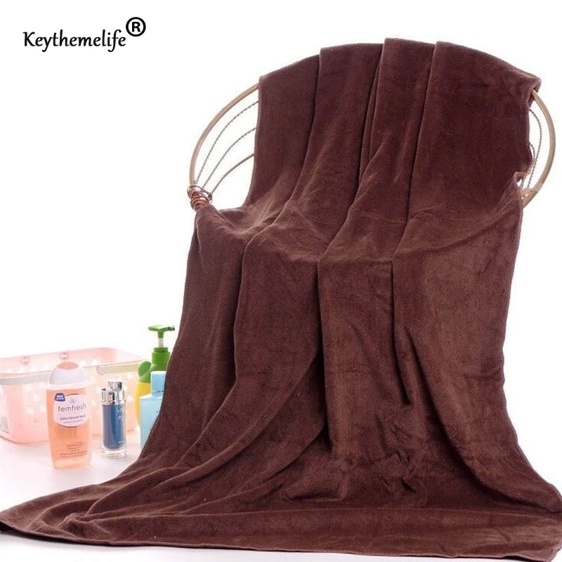 Brown 140x70 см, банное пляжное полотенце, спортивное полотенце, супермягкое, микрофибра, для спортзала, быстросохнущее, для волос, для тела, Пляжное, солнцезащитное, НВ - Цвет: Brown